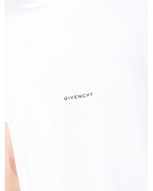 T-shirt à logo imprimé Givenchy pour homme en coloris White