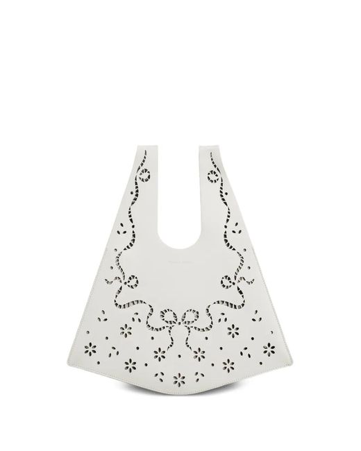 Borsa A Mano Lasercut Mini di Simone Rocha in White