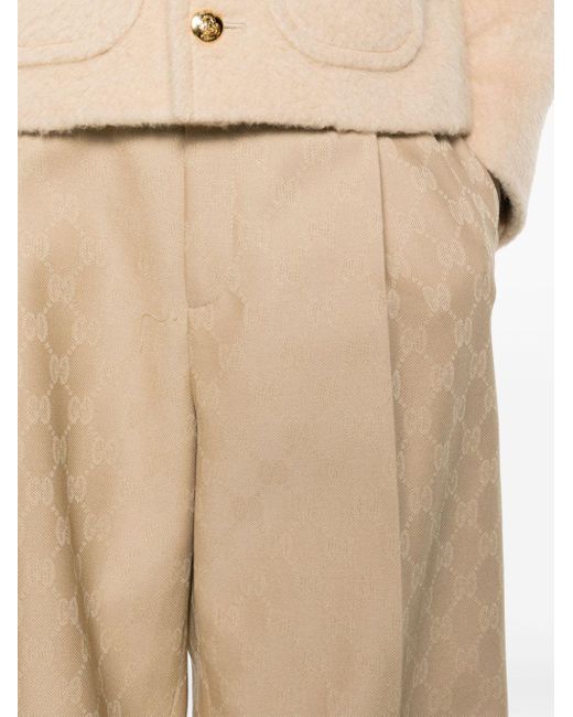 Pantalón de Jacquard de Lana con GG Gucci de color Natural