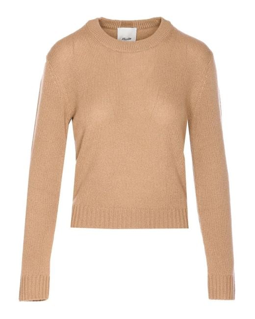 Allude カシミア セーター Natural