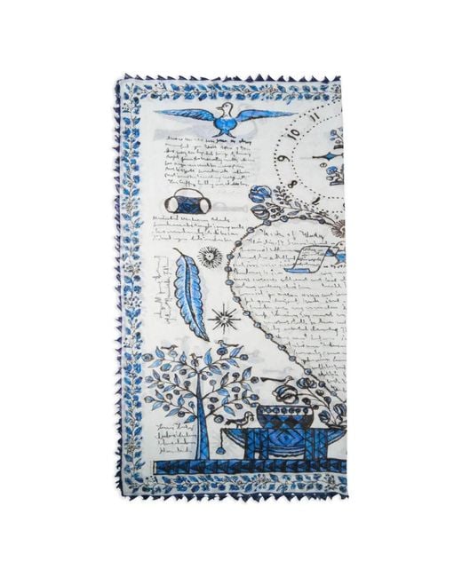 Faliero Sarti Blue Marcy Printed Scarf