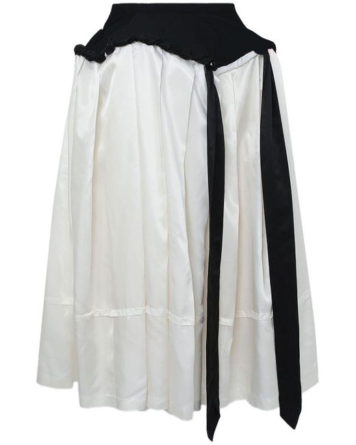 Toga Black Two-tone Panelled Maxi Skirt
