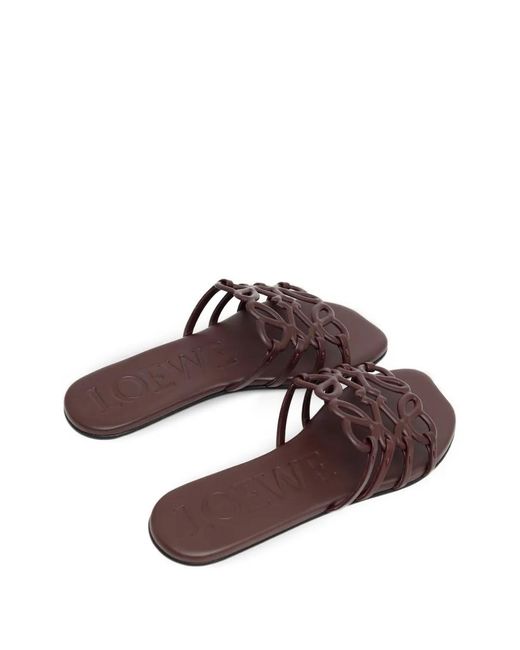 Loewe White Cut-Out Strap Sandals