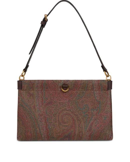 Etro Brown Mini Arnica Schultertasche mit Paisleymuster