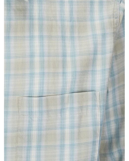 Gramicci Blue Checked Buttoned Shirt for men