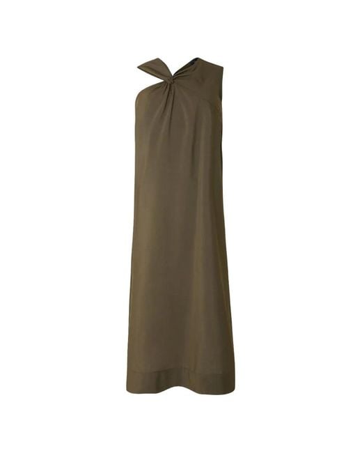 Soeur Green Emna Knot-Detail Dress