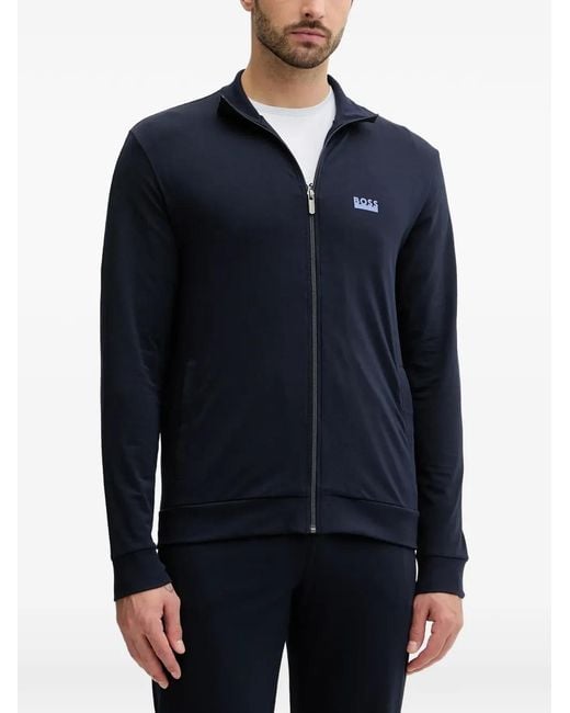Boss Blue Logo-Print Tracksuit Set for men