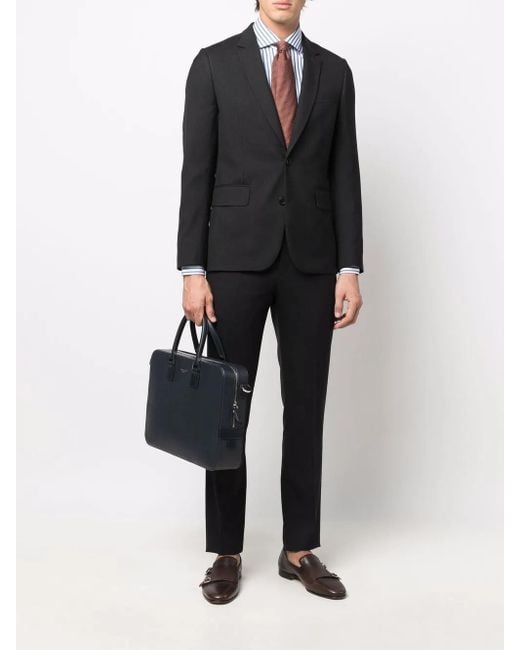 Aspinal Blue Mount Street Laptop Briefcase for men