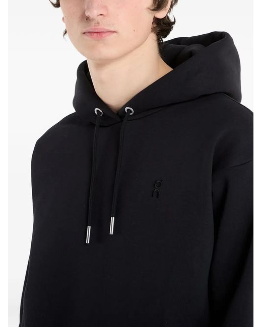 On Shoes Black Club Collective Drawstring Hoodie for men