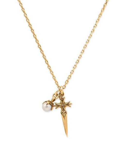 Emanuele Bicocchi Metallic Pugnale+Pearl Necklace