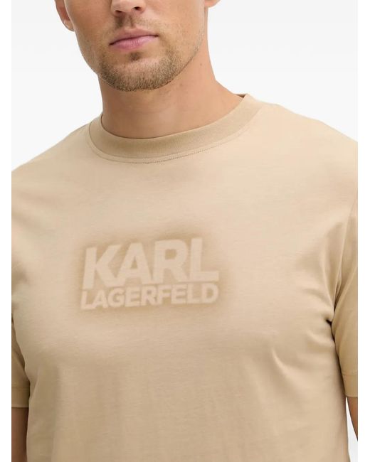 Karl Lagerfeld Blue Logo-Print T-Shirt for men