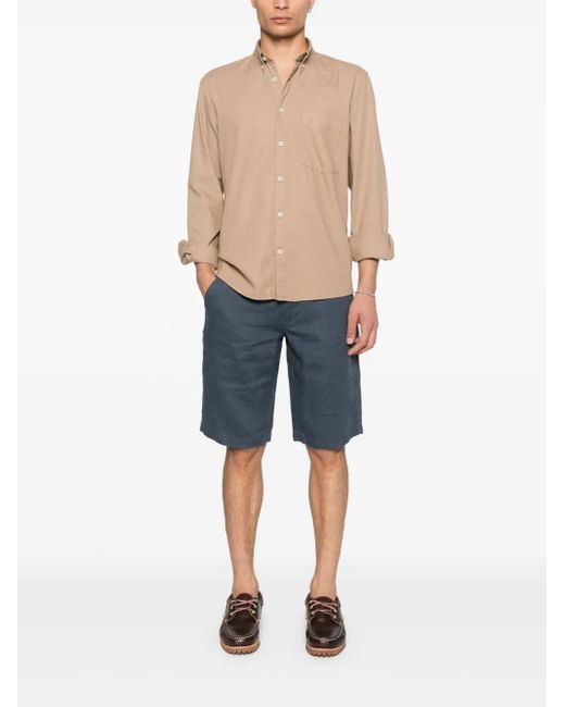 Marc O' Polo Natural Embroidered-Logo Shirt for men