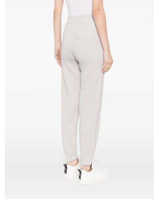 Max Mara White Knitted Tapered Trousers