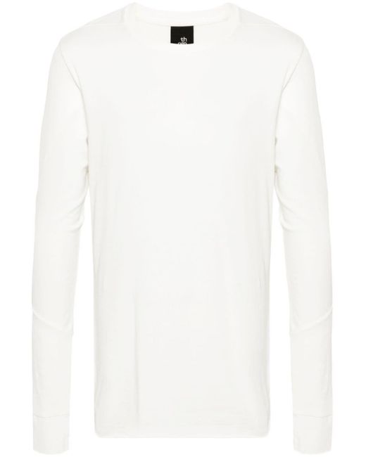Thom Krom White Long-sleeve Panelled T-shirt for men