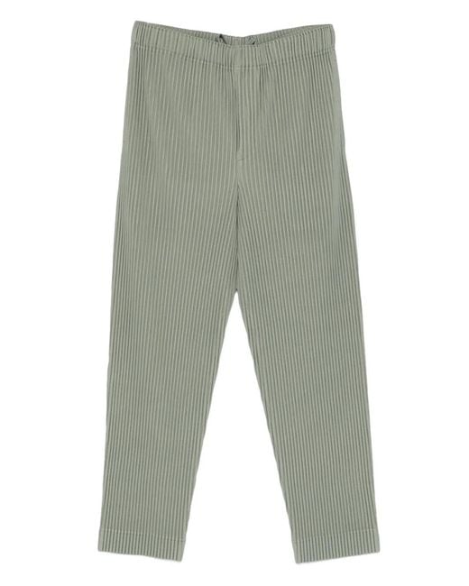 Homme Plissé Issey Miyake メンズ グリーン プリーツ パンツ 【公式通販】