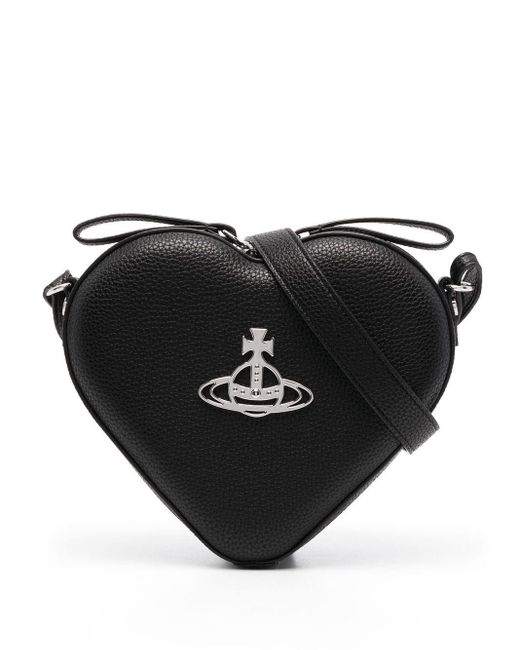 Sac à bandoulière à design de cœur Vivienne Westwood en coloris Noir Lyst