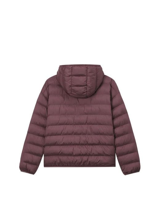Chocoolate Purple Hooded Padded Jacket
