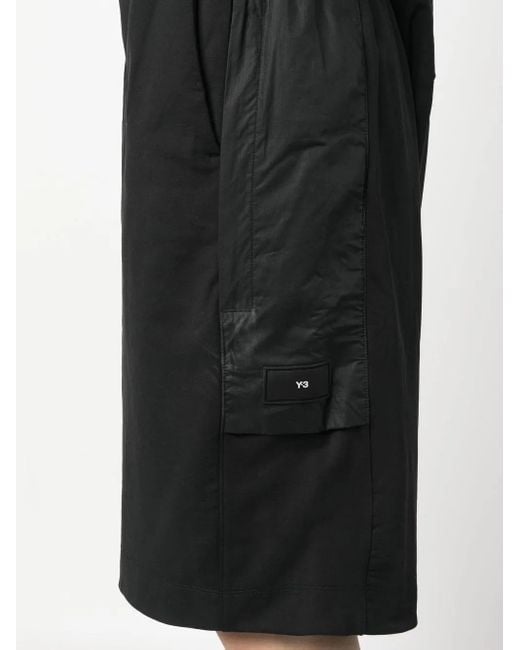 Y-3 Black Nylon Cotton Shorts for men