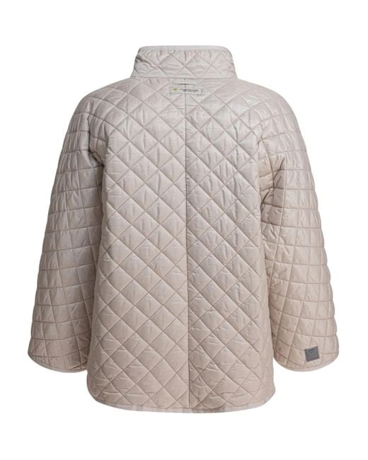 Max Mara Gray Delfina Quilted Zip-Front Jacket