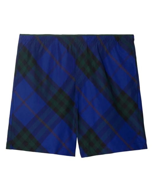 Costume Da Bagno Con Vita Elasticizzata di Burberry in Blue da Uomo