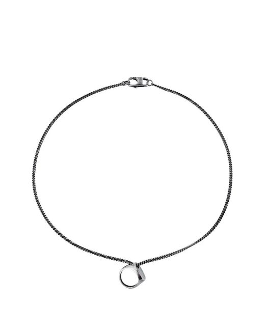 MM6 by Maison Margiela Metallic Ring-Pendant Chain Necklace