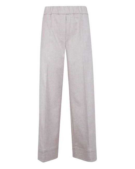 Pantalon Ample À Taille Élastiquée D.exterior en coloris Gray