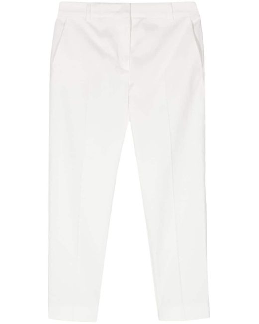 Max Mara White Lince Mid-rise Tapered Trousers