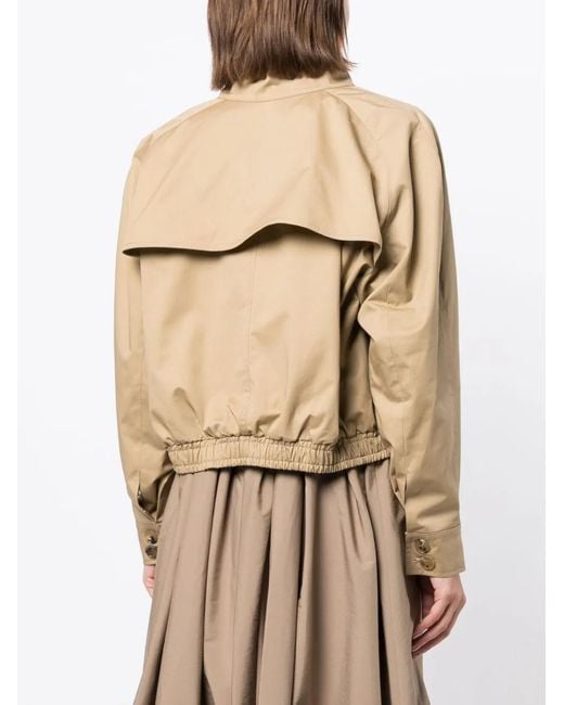 Goen.J Natural Trouser-Motif Bomber Jacket