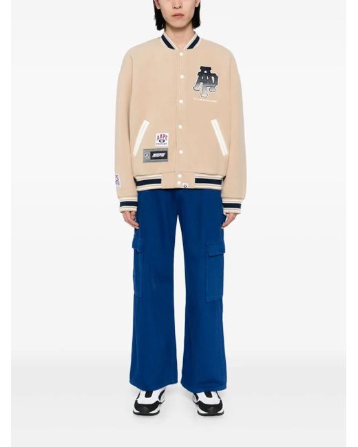 Aape By A Bathing Ape Natural Logo Varsity Jacket for men