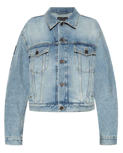 Balenciaga Blue Washed Denim Jacket