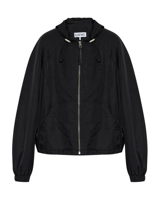 Loewe Black Kapuzen-Bomberjacke Mit Kordelzug