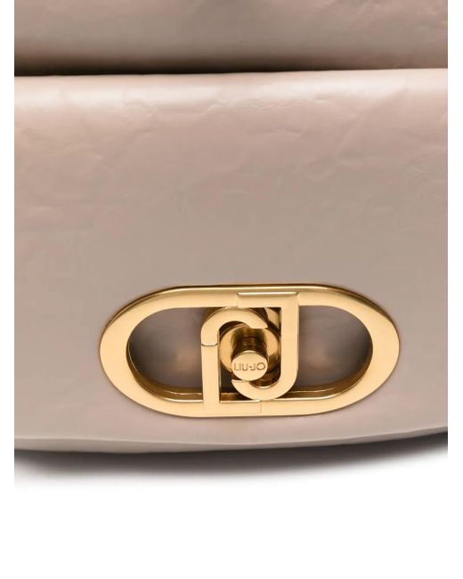 Liu Jo White Drawstring Chain-Strap Shoulder Bag