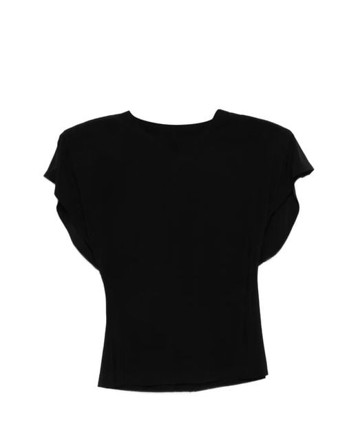 Norma Kamali Gedrapeerde Blouse in het Black