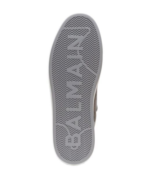 Balmain Sneakers B-Court Flip aus perforiertem Leder in Gray für Herren