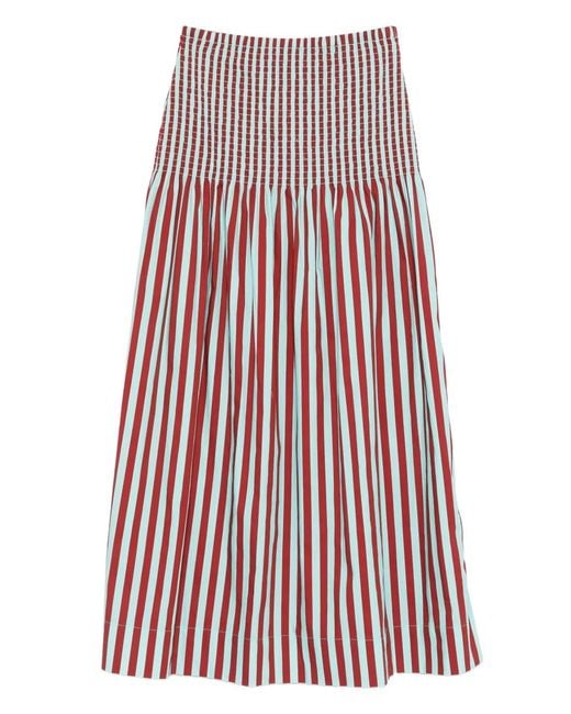 Simon Miller Red Striped Maxi Skirt