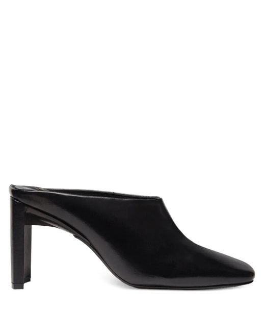 Miista Black 85Mm Justyna Square-Toe Block-Heel Mules