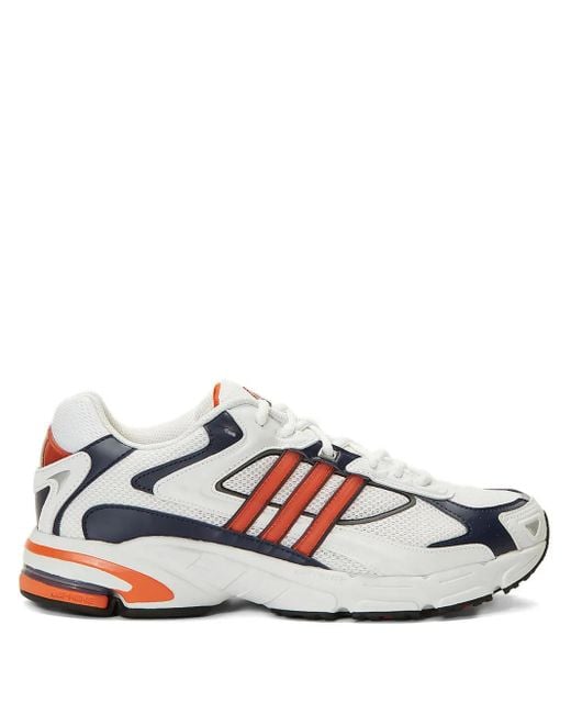 Adidas White Mesh-Panel Lace-Up Trainers for men