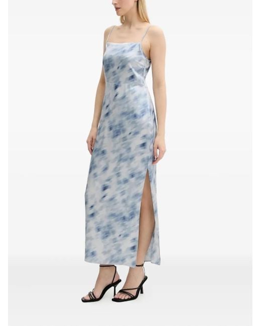 Samsøe & Samsøe Blue Sasage Side-Split Maxi Dress