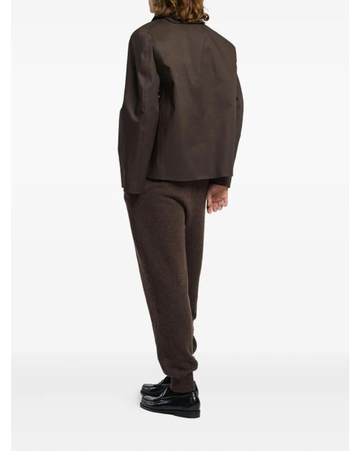 Barrie Brown Button-Fastening Collared Raincoat