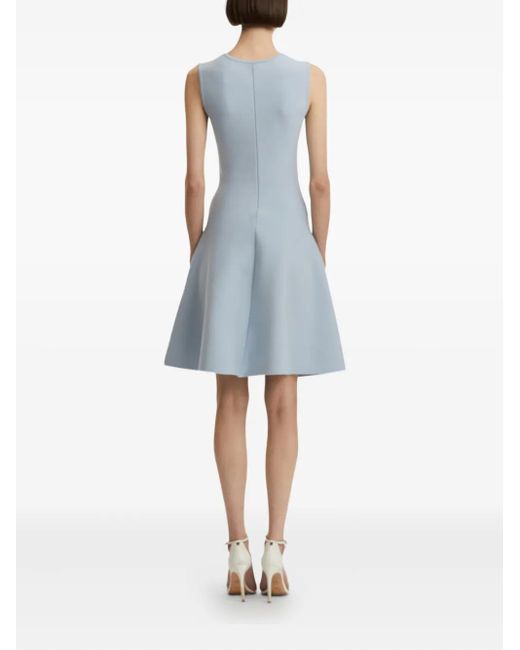 Oscar de la Renta フローラル ミニドレス Blue
