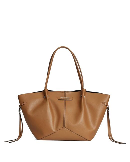 Karl Lagerfeld Brown Cabas K/Pierced Médium