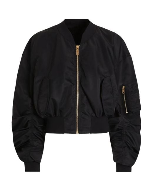 Dolce & Gabbana Black Zip-Up Bomber Jacket