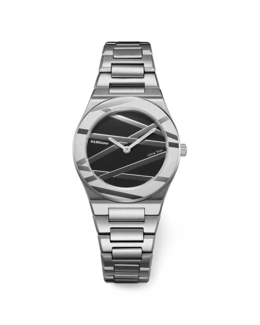 D1 Milano Black Onyx Inlay Ultra Thin 30Mm Watch