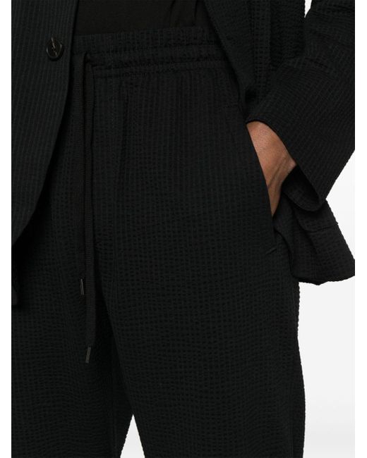 Pantalones de tejido seersucker Harris Wharf London de hombre de color Black
