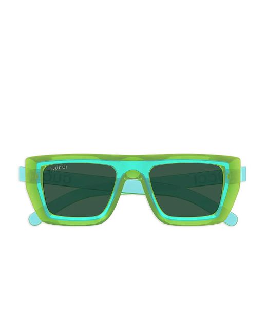 Gucci Green Square-Frame Gradient-Effect Sunglasses for men