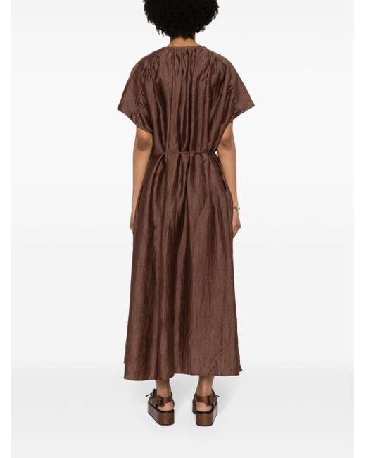 Aeron Linda Midi-jurk Met Ceintuur in het Brown
