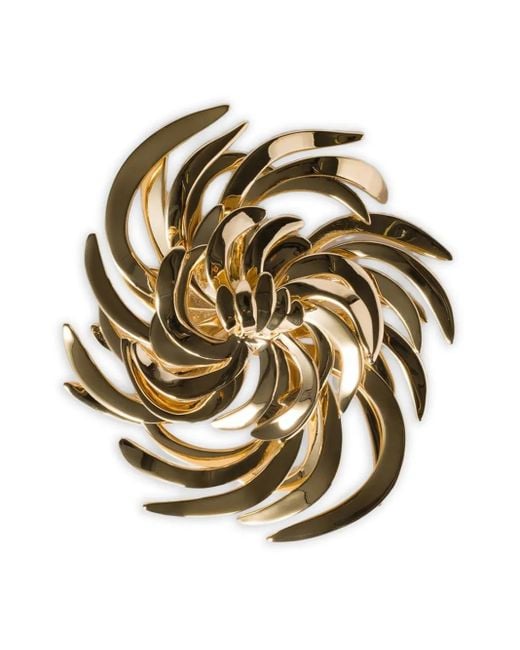 Miu Miu Swirl Brooch Metallic