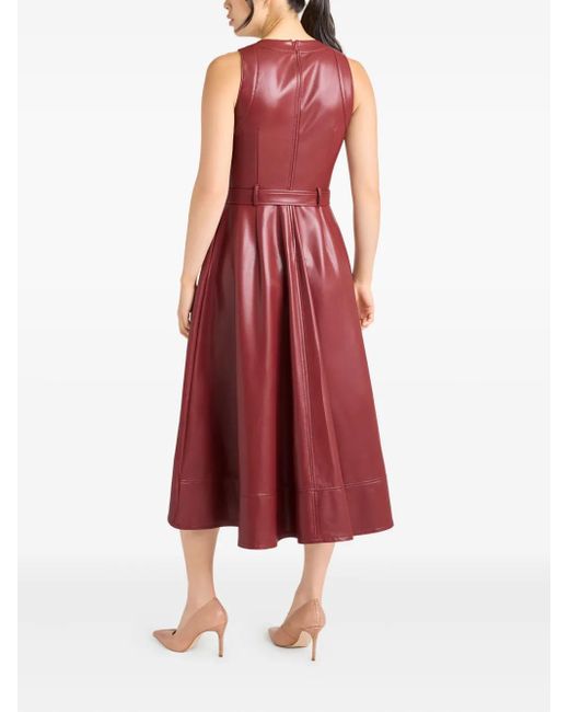 Cinq  Sept Women's Red Zelda Vegan-Leather Dress