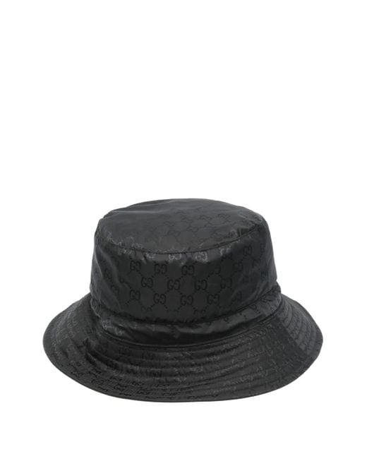 Gucci Black Monogram Bucket Hat