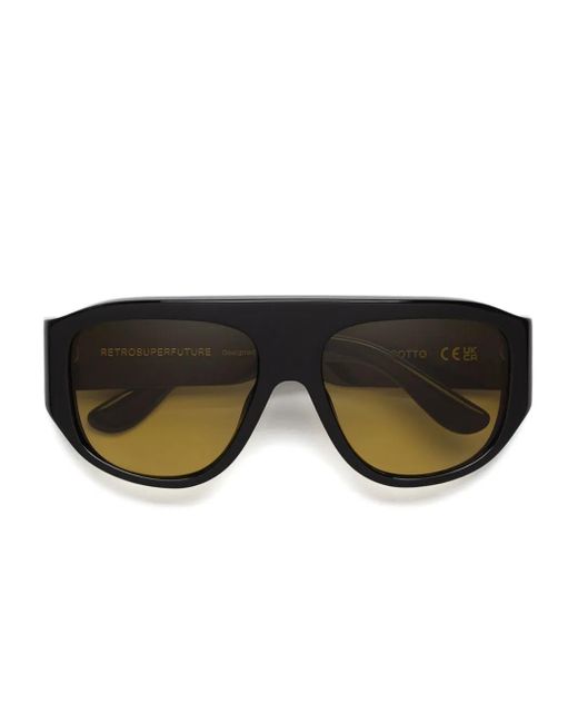 Retrosuperfuture Black Sonnenbrille Mit Geometrischem Gestell